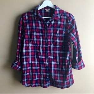 Woolrich Red Flannel Button Down Top Size Medium